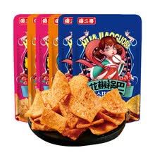 超市	傻二哥 手工花椒锅巴420g(70g*6包) 网红办公室休闲膨化零食薯片怀旧粗粮锅巴特色小吃椒香爆辣麻辣混合口味