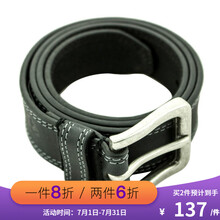 Timberland添柏岚皮带男 时尚商务针扣裤带 奢侈品B753 黑色B7538908 36