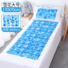 水垫防褥疮 冰垫床垫沙发垫水凉席凝胶冰沙水垫坐垫子免注水家用长单人降温学 雪花大号170*70+冰枕40*30