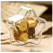 曲漾 发条音乐盒八音盒天空之城创意儿童生日礼物女生女友女孩小礼物 五角星透明( 天空之城)