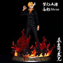 海贼王手办gk梦幻索隆路飞山治艾斯三刀流大型超大雕像模型现货 梦幻山治/37CM/可发光 优质版手办模型/大手办模型集合