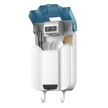 夏新智能筷子消毒机壁挂式筷子笼厨房置物架家用免打孔防虫防尘除湿筷子篓收纳盒餐厨用具除菌消毒柜 清澈蓝