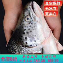 【冷藏发货】三文鱼头新鲜超大个冰鲜三文鱼头骨真空包装烧烤炖汤冷冻鱼头 莫尔加德 4只装 单只400-500克