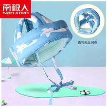 南极人（Nanjiren）婴儿学步防摔护头枕神器走路护脑夏季儿童头帽宝宝头部防撞保护垫 蓝鲸鱼天丝透气款(无护膝)