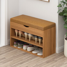家乐铭品 换鞋凳 鞋架穿鞋凳多层0.6米宽加固多功能防尘门口收纳储物柜现代简约木鞋柜 A764