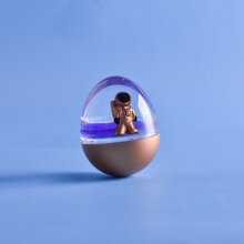 不倒翁玩具 宇航员太空人液体流沙不倒翁创意摆件减解压玩具带同学男女生朋友 【金色太空人】没有倒翁