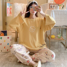 月子服春夏季薄款产后棉质孕妇睡衣哺乳春秋8月份10夏天9产妇11月 8994 L码建议100-120斤