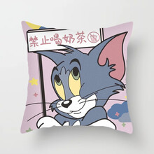 猫和老鼠抱枕 卡通动漫沙发抱枕靠垫客厅靠枕床头大号靠背汤姆杰瑞抱枕 HXW009F11 40*40不含芯