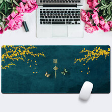 镇魂歌 鼠标垫超大号中国风宫廷锁边电竞游戏键盘垫电脑桌垫加厚定制国潮古典家用办公桌面垫 似水流年 300x800x4mm