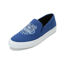 高田贤三 KENZO 21春夏 男士织物懒人鞋休闲运动鞋平底鞋宝蓝色虎头刺绣 FB5 5SN100 F70 71 42码