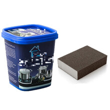 不锈钢清洁膏强力去污清洁剂多功能厨房去污除锈黑垢洗锅底神器 1瓶+1块金刚砂 多功能不锈钢清洁膏【500g/瓶】