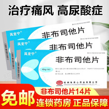 风定宁非布司他片40mg*12片治疗痛风高尿酸血症降尿酸药尿酸高非布他司片非布司它片国产不是日本进口 1盒【非不司他痛风片菲布韭布非不司他非布斯他菲布斯