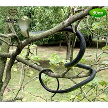 假蛇 仿真模型大号仿真蛇儿童玩具吓人恶搞整人软胶橡皮蛇假蛇整蛊动物摆件模型定制 80cm青色眼镜蛇 均码