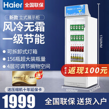 Haier海尔冰柜立式展示柜商用风冷无霜冷藏保鲜柜冰柜啤酒饮料保鲜冷饮柜一级能效 309升/SC-309JX