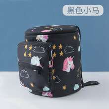 婴儿车的置物袋遛娃神器婴儿手推车挂包溜娃配件筐挂篮通用收纳袋包储物袋 黑色小马