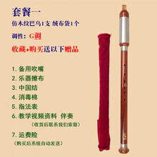 杉贝 SHANBEI 巴乌胶木竖吹仿红木巴乌调降调调调小学生初学入门乐器抖音同款 套餐一:竖吹仿红木G调巴乌+绒布袋