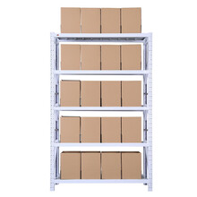 钱柜仓储货架仓库货架超市展示架家用五层层置物架140*50*240cm中型金属主架白色DZ