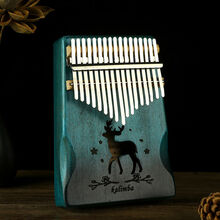 杉贝 SHANBEI 卡林巴拇指琴17音初学者古风五指琴kalimba单板便携乐器手指钢琴抖音同款 【一鹿同行】渐变绿+包