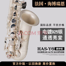 法国海博瑞恩降b调高音萨克斯直管乐器初学者成人演奏一体银 加厚镀银+音色纯净温暖
