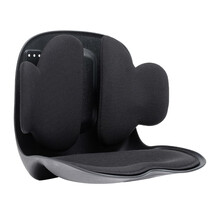 日本花瓣坐垫 日本驼背坐姿矫正花瓣护腰坐垫办公室久坐神器撑腰座矫姿靠垫美臀 黑色至高度可调节 矫正坐姿至撑腰座