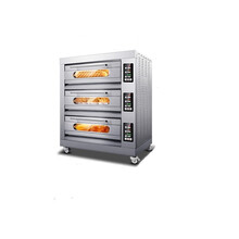 德玛仕(DEMASHI)商用电烤箱 大容量 披萨蛋挞鸡翅烘焙电烤箱机微电脑控温EB-J6D-Z 三层六盘