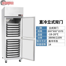 商用四门风冷无霜冷冻插盘冰箱立式蛋糕烘焙面团慕斯速冻机冷冰柜 直冷立式双门