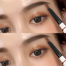 卡姿兰眉笔女防水防汗持久不易脱色不易掉色拉线初学者自动细替换芯灰色深棕色李佳琦推荐深褐色眉笔 02深褐色(经典款)大三角