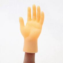 【希望宝宝】撸猫小手指套中指整蛊抖音网红小手模型逗猫小玩具可爱硅胶创意手 小手单只