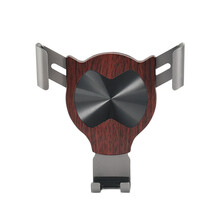 车载衣架汽车内饰礼品车载衣架挂钩折叠电脑桌清洁袋车内香熏样品 车载晾衣杆 重力支架木纹款