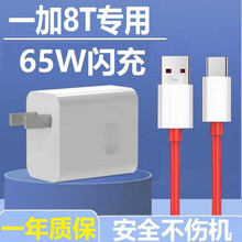 博联仕适用一加8T充电器头65w瓦快充OnePlus8T闪充电头数据线 65W闪充头+闪充线套装 2米