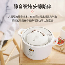 美的（Midea）电炖锅燕窝炖盅隔水炖家用全自动煲汤锅电炖盅煮粥神器 暮雪白