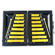 小钟琴幼儿园16音儿童打击乐器叮当响铝板小中琴幼儿初学者手敲琴 金色小钟琴