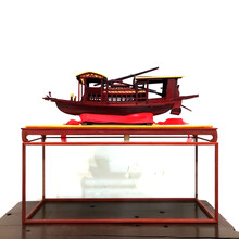 嘉兴红船模型纪念品南湖红船模型嘉兴红船手工艺木船纪念船木船迷你船模型礼品 52型(红木)