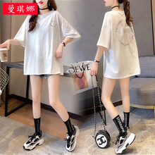 曼琪娜 孕妇装夏季孕妇上衣小清新2021新款甜美减龄百搭韩版时尚潮妈T恤 白色 M