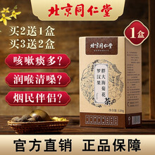 北京同仁堂胖大海菊花罗汉果茯苓茶养肺吸烟护嗓润喉养生花茶 【1盒体验装】30小包