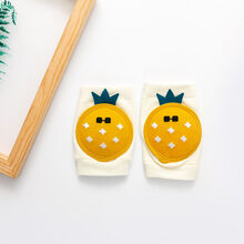 【Evich】婴儿宝宝学步爬行防摔护膝护肘夏季薄款护腿小孩幼儿童膝盖套护垫 黄色菠萝护膝(一双装)