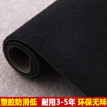 薄地毯 超薄客厅简约现代轻奢地毯大面积满铺房间卧室床边地毯办公室地毯 黑色单条纹TPE 60cm*90cm(进门入户)