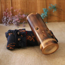 竹埙低音10孔乐器演奏成人入门初学者十孔自学古风刻字 小A调竹埙+电子教材+指导