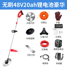 充电式无刷电动割草机背负式园林家用草坪除草机剪草打草机割灌机 6档无刷48V20ah锂电池豪华配置 工作6-7小