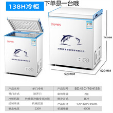 容生158H家用小冷柜小型立式大容量商用迷你冷藏冷冻保鲜两用冰柜可第 138H加厚款/破损包赔/十年联保上门服务