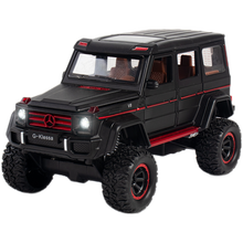 奔驰G63越野奔驰AMG跑车合金车模1:24玩具车仿真合金汽车儿童回力玩具小汽车仿真汽车模型男孩礼物 G500黑色1：32
