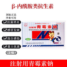 兽药青霉素兽用注射用400万单位青霉素钠猪药牛羊药药40支/盒