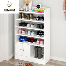 大鞋架子简易家用门口室内好看收纳多层防尘宿舍经济型置物架鞋柜的 6层60cm长 暖白
