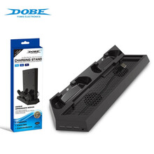 DOBE 索尼PS4 Pro/slim游戏机散热底座支架 小风扇碟架PS4手柄充电器座充 PS4 Slim/Pro通用散热风扇手柄双充
