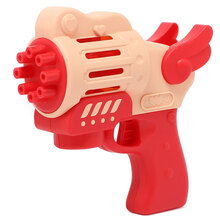 爸爸妈妈 泡泡机加特林泡泡机8孔出泡手持全自动泡泡枪儿童吹泡泡玩具大瓶泡泡水儿童玩具 8孔粉色