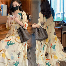 欣柏纶 孕妇装夏装孕妇裙夏季夏天外穿孕妇连衣裙宽松大码孕妇裙子孕妈装 花色 XL