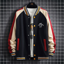 柏乐迪 青少年外套男13潮流帅气14初中学生男孩15岁男童薄款夹克洋气上衣16大童春秋装 J717黑色(单件外套) 品质保证 M(80-105斤左右)