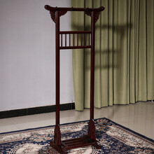 御盛安 红木家具非洲花梨（学名：刺猬紫檀）衣架实木衣帽架卧室落地衣帽架挂衣架室内挂衣收纳架 常规款（深色）