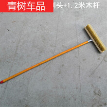 猪鬃混凝土洗车一米木杆软毛刷轿车车刷子擦车除尘清洁车毂轮胎刷 6排毛40厘米i刷头+1.2米木杆