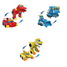 帮帮龙出动变形车全套儿童玩具霸王棒棒龙韦斯恐龙救援探险队男孩 韦斯+汤姆+洛齐【大号可变形】